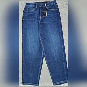 NWT GUESS Women's Relaxed Fit Mid Rise JACQUELINE Dark Blue Jeans Pants Size 25